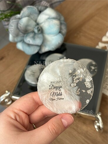 Nişan Hediyesi Epoksi Magnet