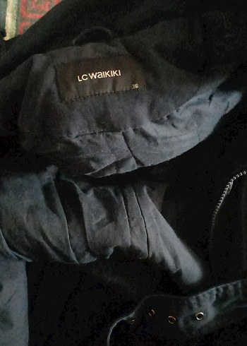 LC Waikiki Kemerli Siyah Midi Kaban