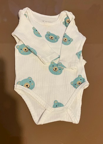 Uzun Kollu Ayıcık Desenli Bebek Body - Görsel 5
