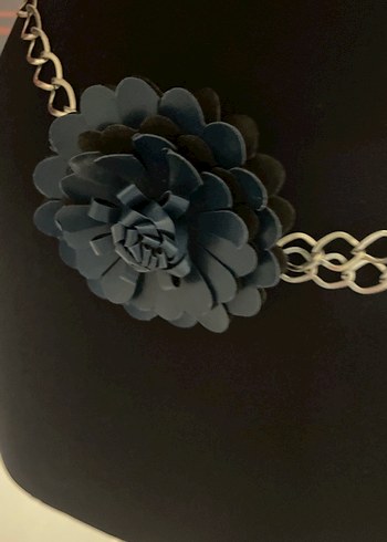 Zincir Detaylı koyu yeşil Deri Kadın Kemer - Görsel 3