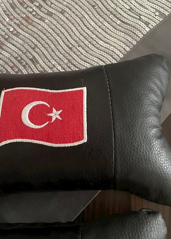 Nakışlı Siyah Dekoratif Yastık deri - Görsel 3