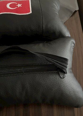 Nakışlı Siyah Dekoratif Yastık deri - Görsel 5