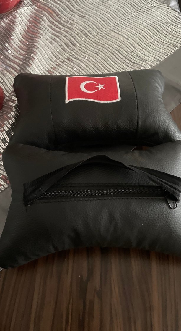 Nakışlı Siyah Dekoratif Yastık deri - Görsel 4