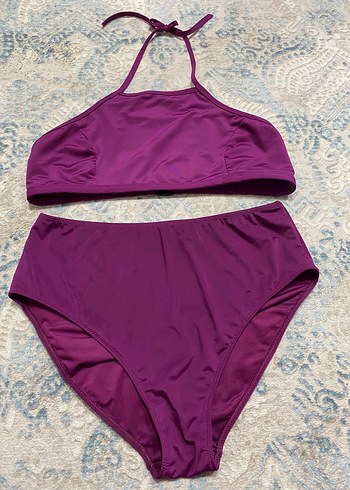 Mor Askılı Midi Bikini Takımı