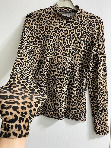 l Beden kahverengi Renk LEOPAR BLUZ