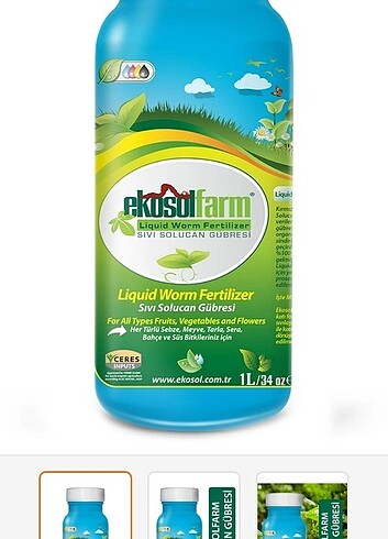 Beden EkosolFarm Sıvı Solucan Gübresi 1 Litre