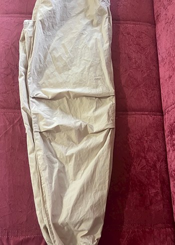 Bej Kadın Keten Rahat Kesim Pantolon - Görsel 7