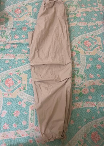 Bej Kadın Keten Rahat Kesim Pantolon - Görsel 6