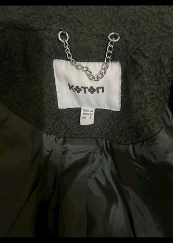 Haki Renk Çift Düğmeli Kaban - Görsel 3