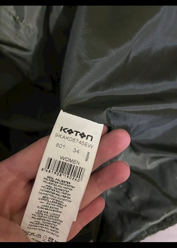 Haki Renk Çift Düğmeli Kaban - Görsel 2