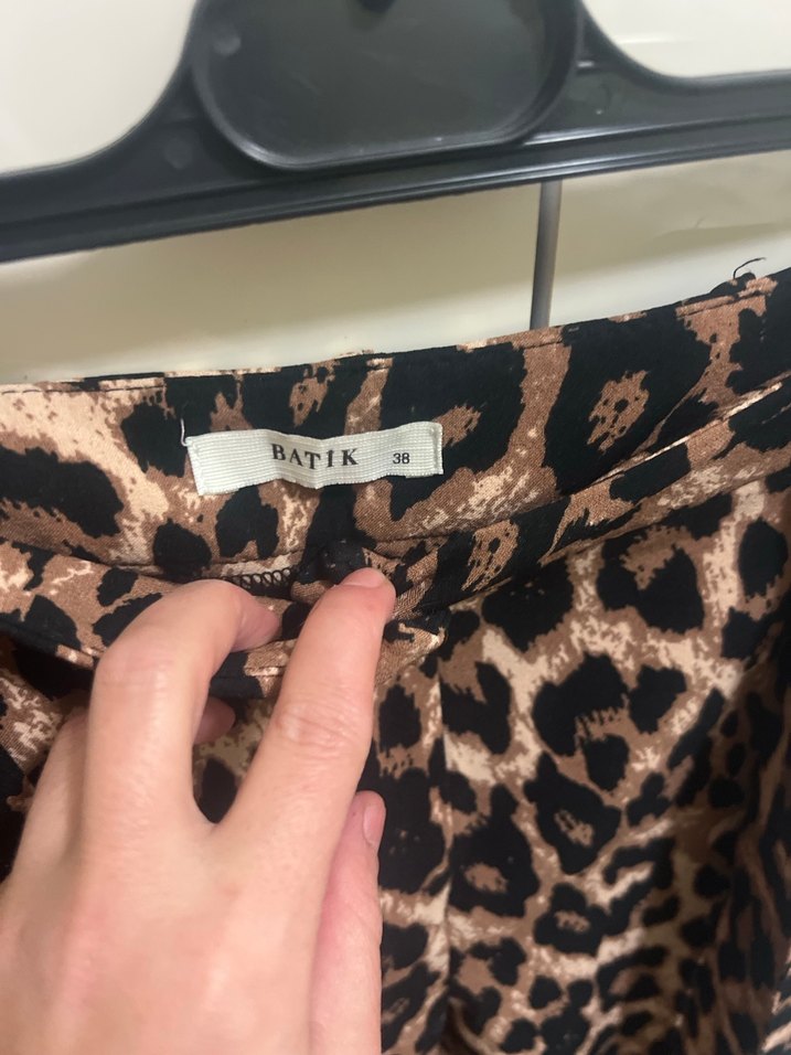 Leopar koton pantolon - Görsel 2