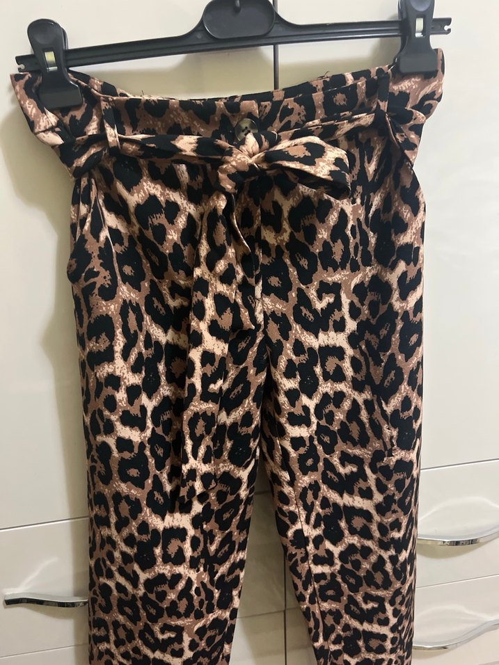 Leopar koton pantolon - Görsel 3