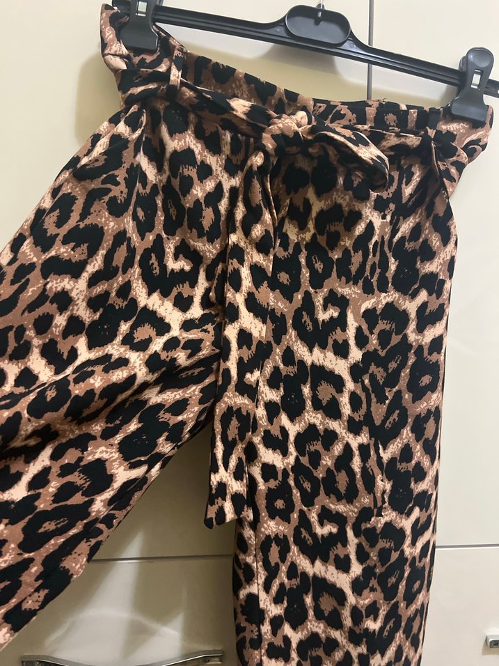 Leopar koton pantolon - Görsel 4