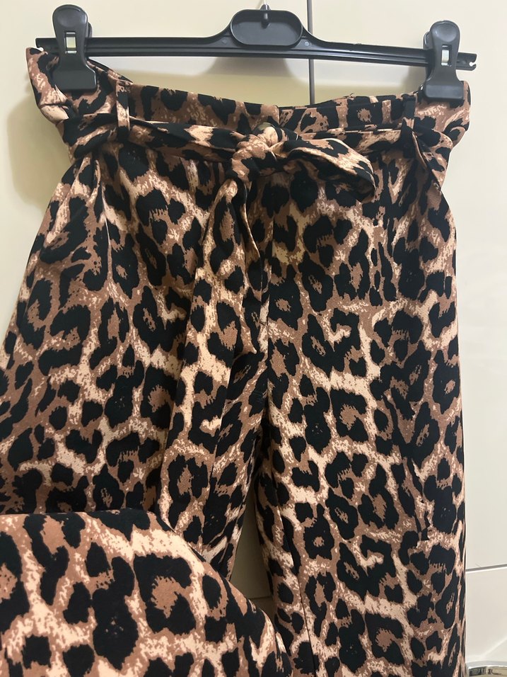 Leopar koton pantolon - Görsel 5