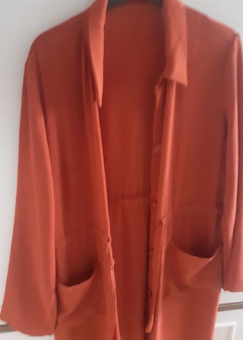 Düğmeli Uzun Kadın tunik - Görsel 5