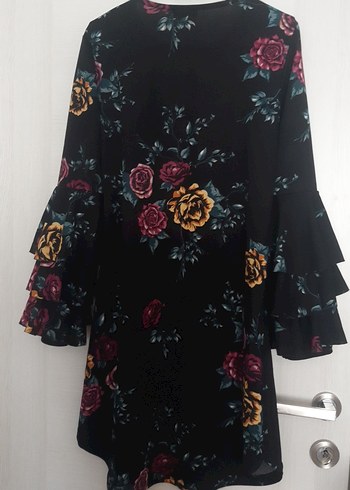 Çiçek Desenli Uzun Kollu Bohem Elbise - Görsel 6