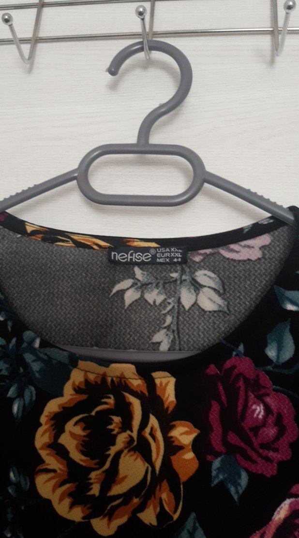 Çiçek Desenli Uzun Kollu Bohem Elbise - Görsel 5