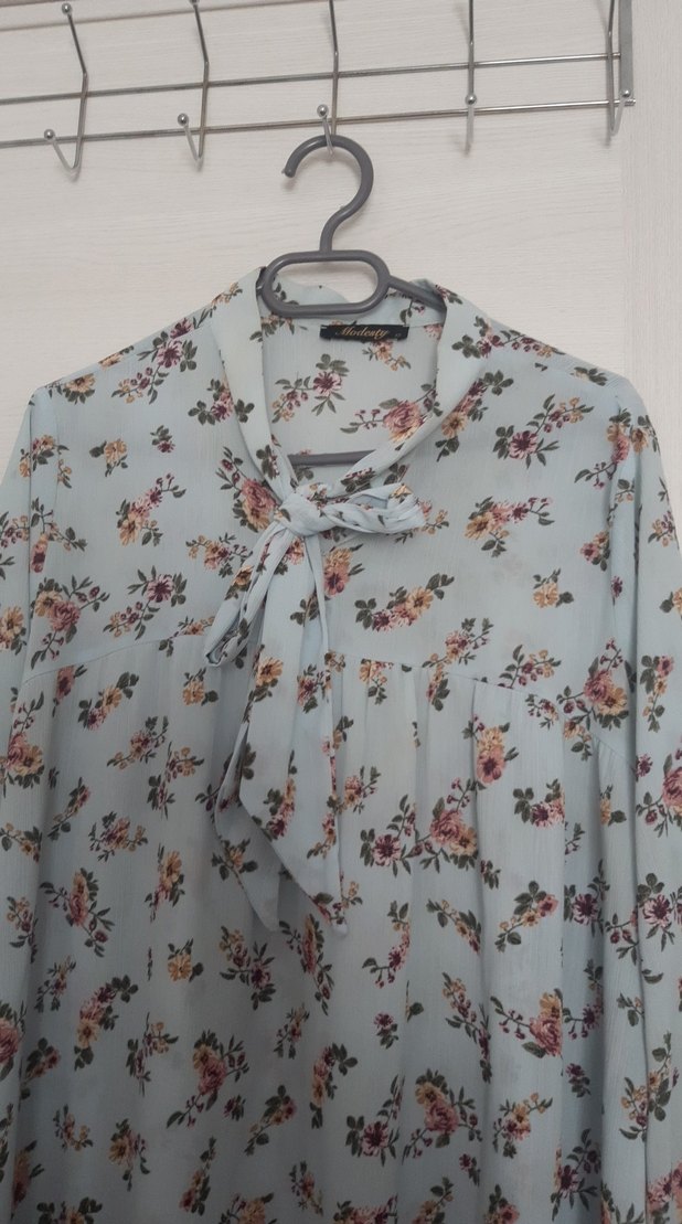 Mavi Çiçek Desenli  Tunik - Görsel 2