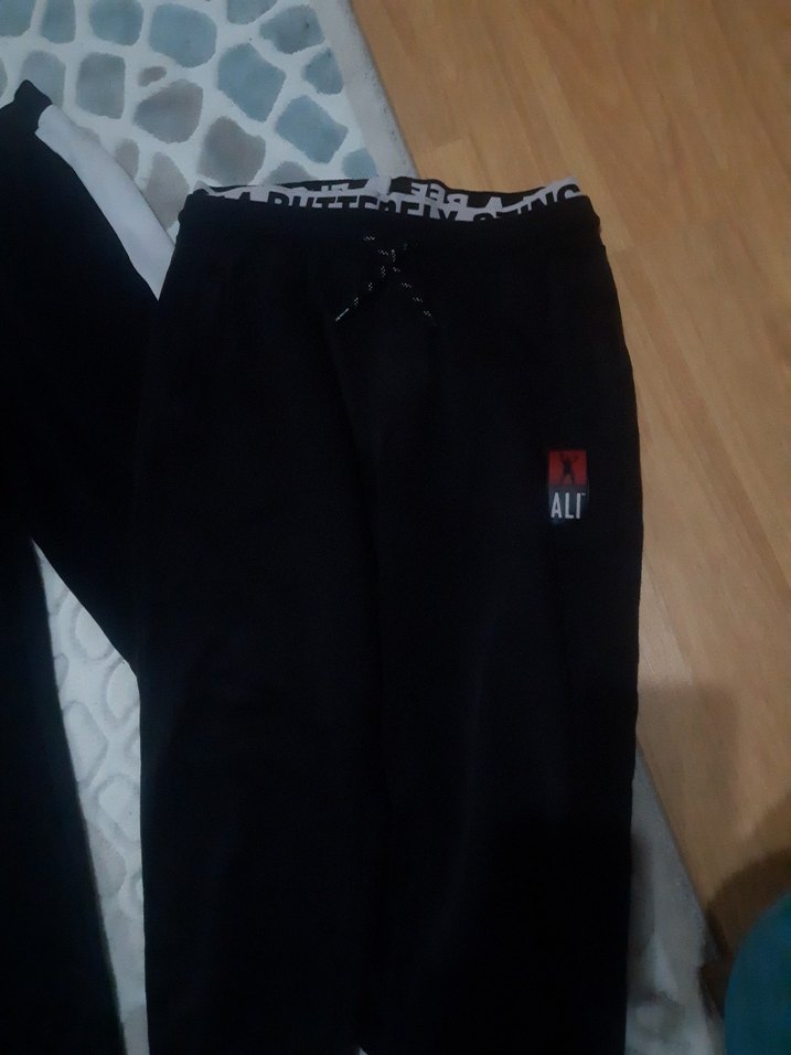 Erkek Siyah Dar Kesim Eşofman Altı - Görsel 3