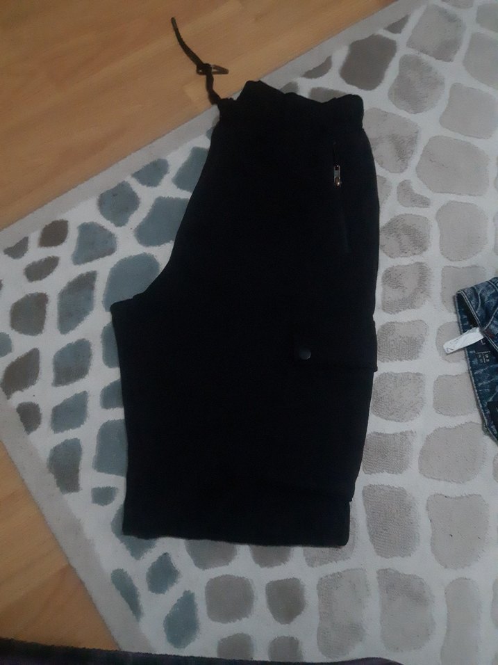 Siyah erkek Rahat Kesim penye  Pantolon - Görsel 4