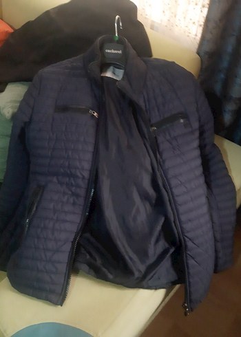 Fermuarlı Lacivert Biker Ceket - Görsel 2