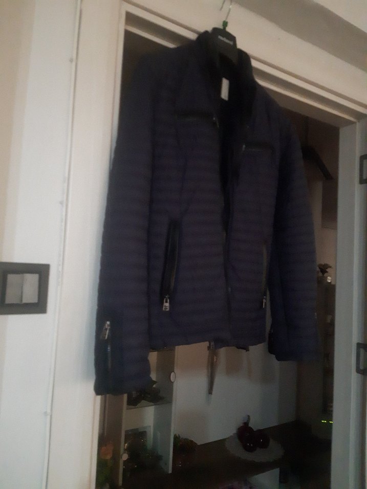 Fermuarlı Lacivert Biker Ceket - Görsel 4