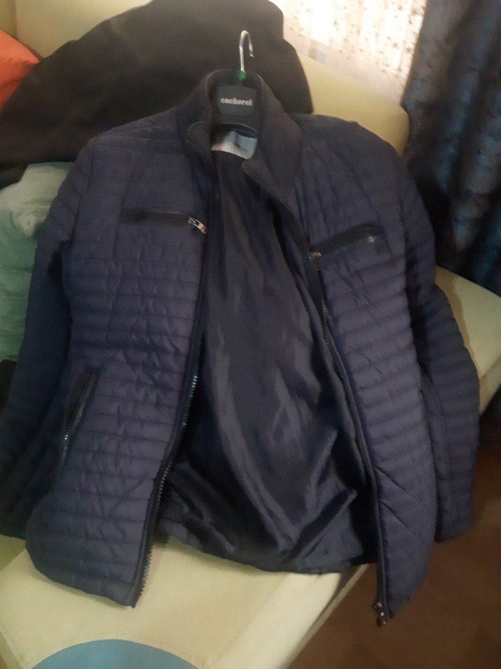 Fermuarlı Lacivert Biker Ceket - Görsel 2