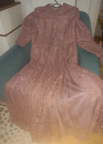 pudraVintage Uzun Abiye Elbise - Görsel 3