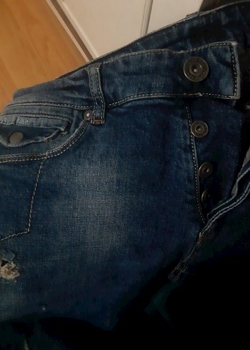 erkek Lacivert  kot pantolon - Görsel 5