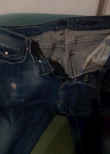 erkek Lacivert  kot pantolon - Görsel 4