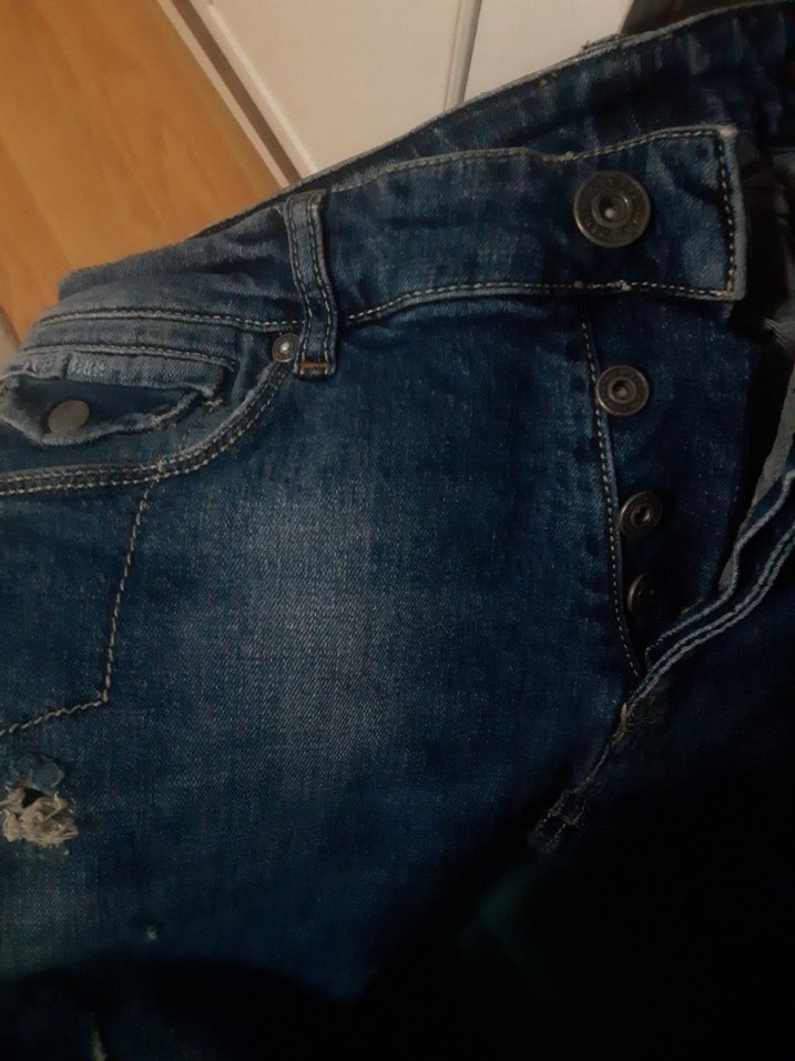 erkek Lacivert  kot pantolon - Görsel 5