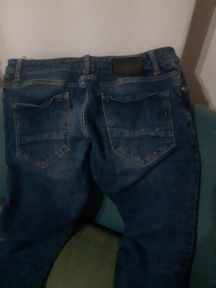 erkek Lacivert  kot pantolon - Görsel 2