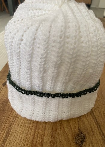 Kadın Beyaz Örgü Bere - Görsel 5