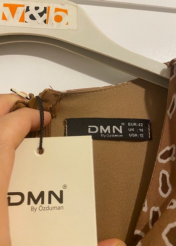 Diğer Bohem Tarz Kahverengi Uzun Yılan Desenli Elbise
