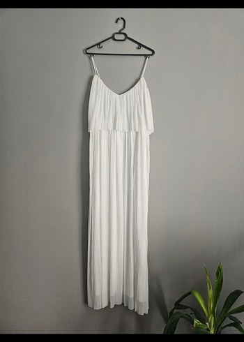 Mango Beyaz Uzun Abiye / Elbise - Görsel 3