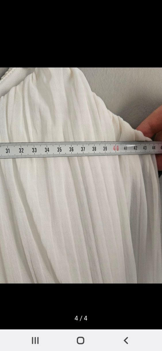 Mango Beyaz Uzun Abiye / Elbise - Görsel 4