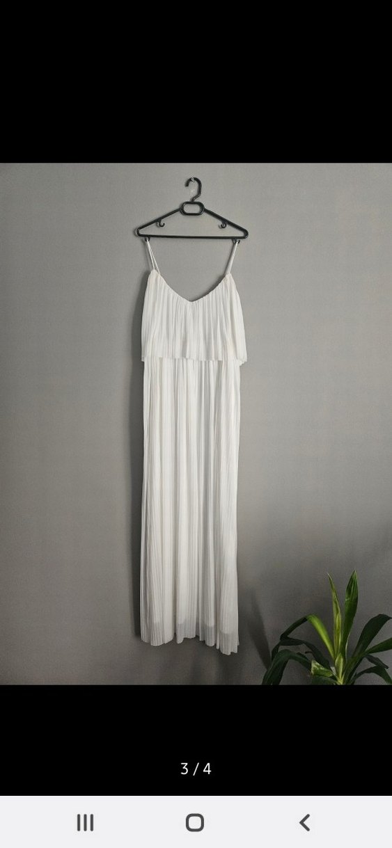 Mango Beyaz Uzun Abiye / Elbise - Görsel 3