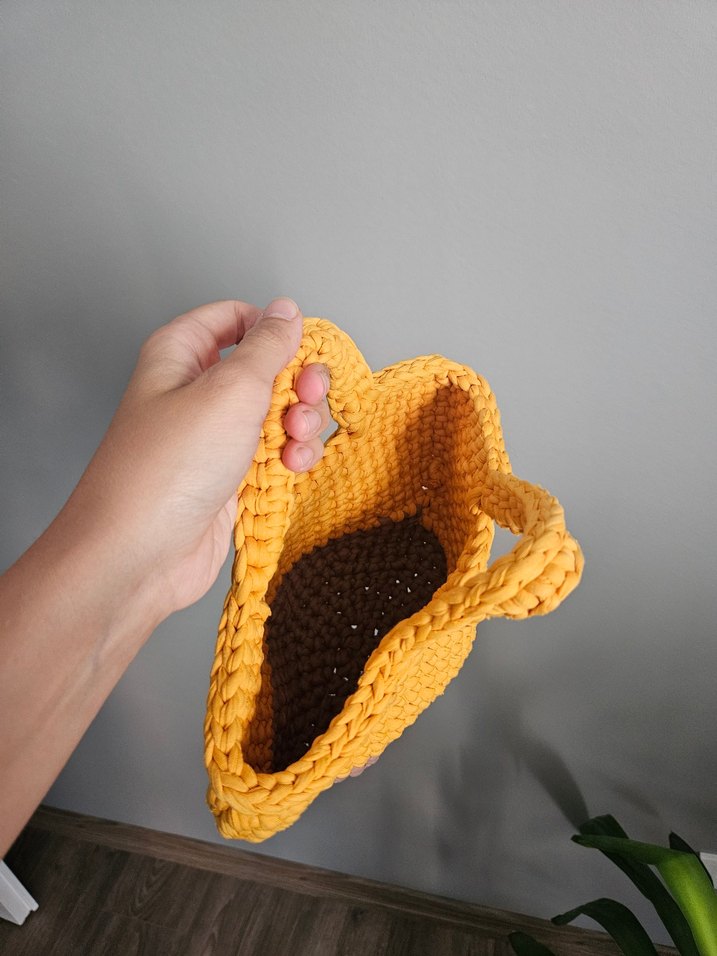 Sarı Örgü Kadın Çanta - Görsel 3