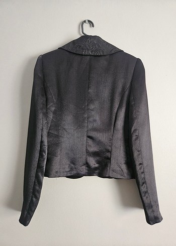 Siyah Fularlı Kadın Blazer Ceket - Görsel 6