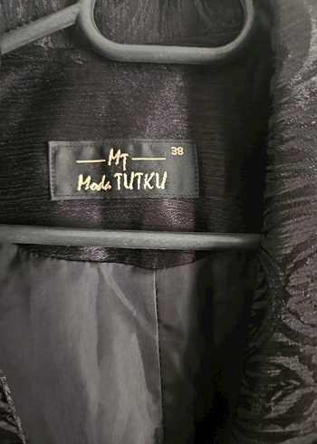 Siyah Fularlı Kadın Blazer Ceket - Görsel 5