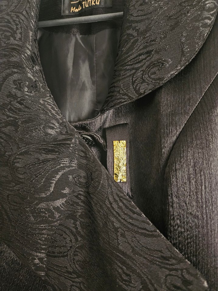 Siyah Fularlı Kadın Blazer Ceket - Görsel 4