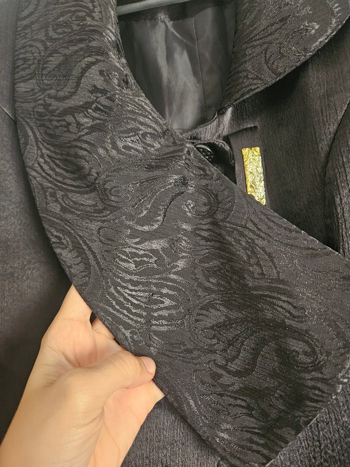 Siyah Fularlı Kadın Blazer Ceket - Görsel 3