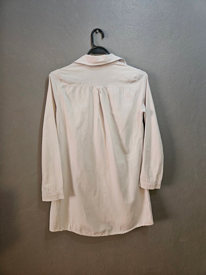 Beyaz Uzun Kollu Gömlek - Görsel 5