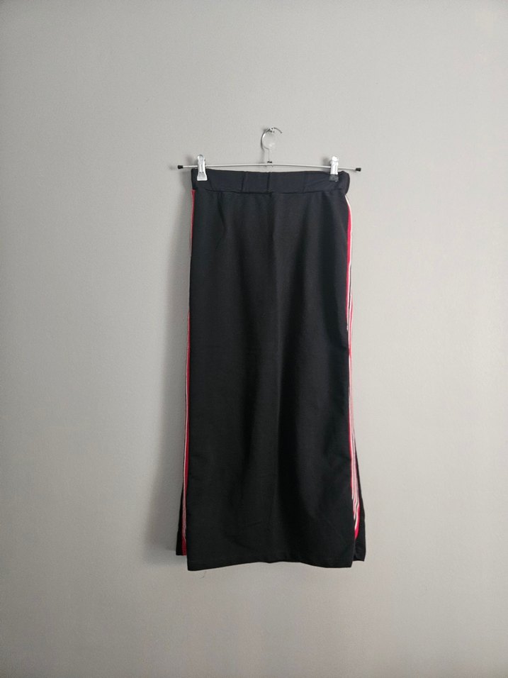 Defacto Çizgili Siyah Kadın Uzun Etek - Görsel 2