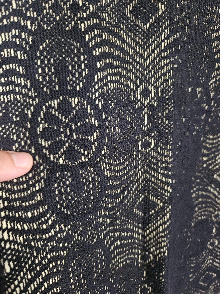 Dantel Detaylı Siyah Sarı Elbise - Görsel 2