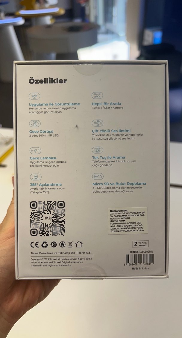 X-Level MilkyCam Bebek Kamerası Mavi - Görsel 3