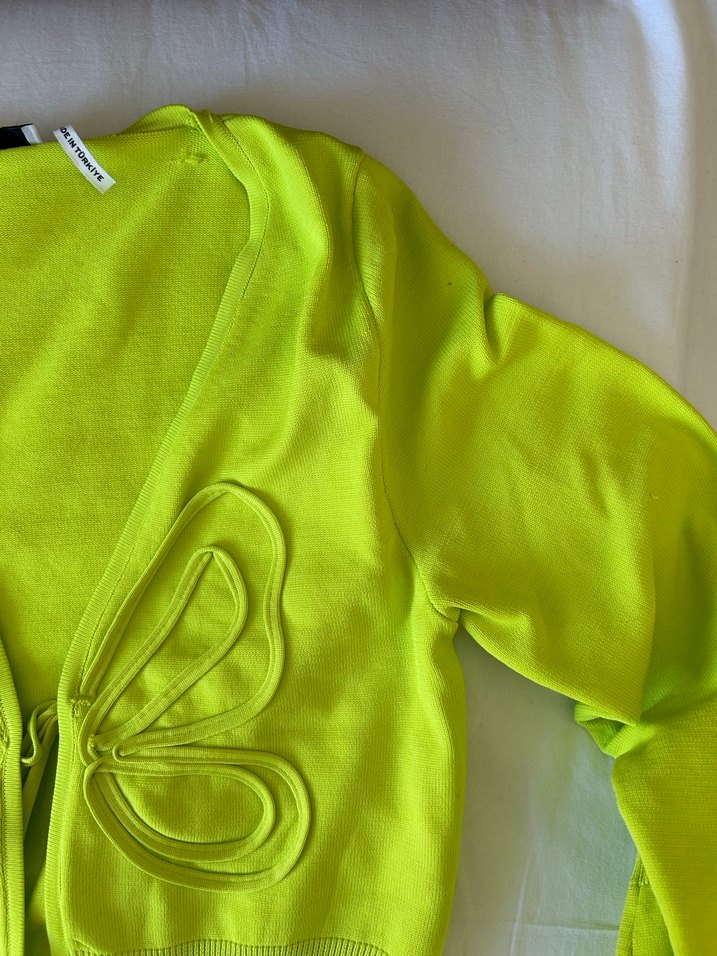 Nakışlı Koton Hırka - Görsel 2