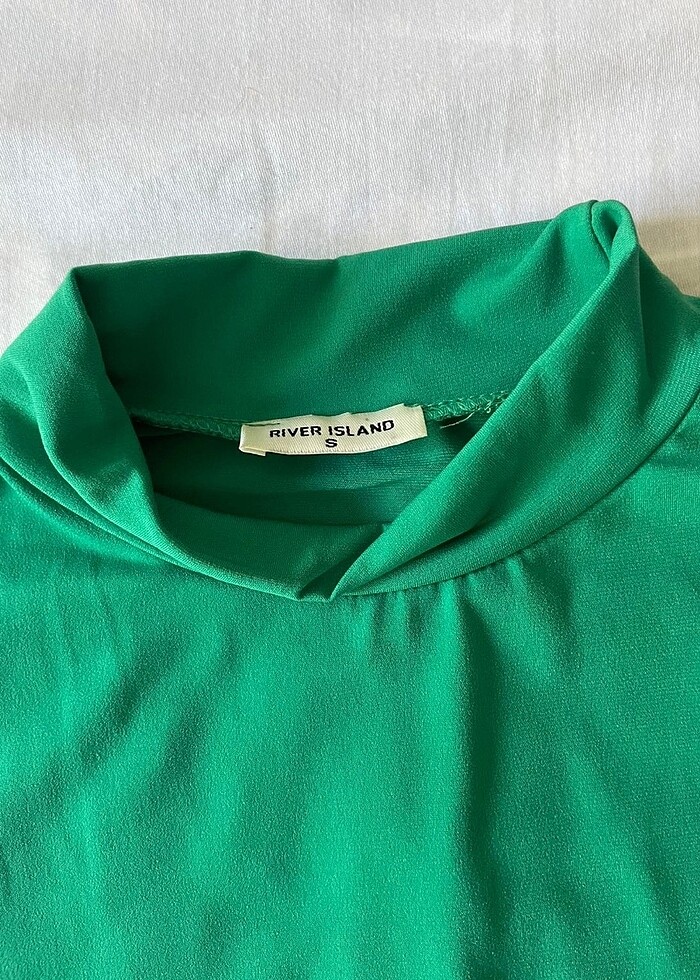 Yeşil Crop Bluz - Görsel 2