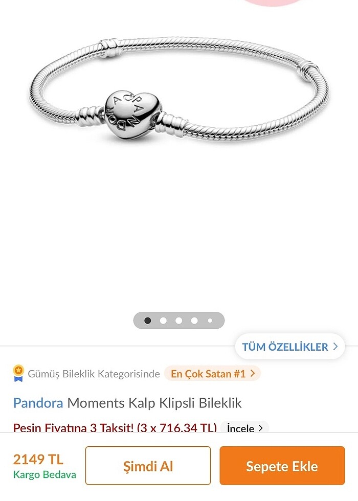 Pandora bileklik - Görsel 2