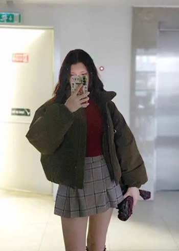 Pull bear hiç giyilmemiş kahverengi mont s beden - Görsel 4